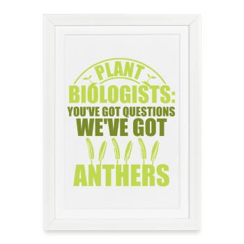 Professeur de biologie Biologiste Biologiste en microbiologie - Affiche encadrée (27 × 37 cm) - blanc - Devant