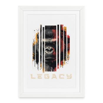 Legacy - Gorilla Art Design - Framed poster (27 × 37 cm) - white - Front