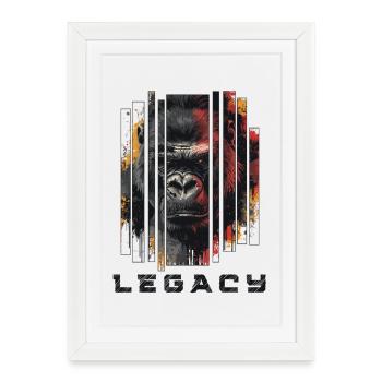 Héritage - Gorilla Art Design - Affiche encadrée (27 × 37 cm) - blanc - Devant