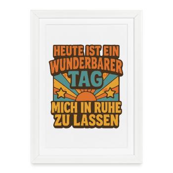 A Beautiful Day To Leave Me Alone Retro - Framed poster (27 × 37 cm) - white - Front