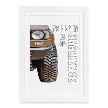 LE TERRAIN AUTOMATIQUE EST MON DÉFI - Affiche encadrée (27 × 37 cm) - blanc - Devant