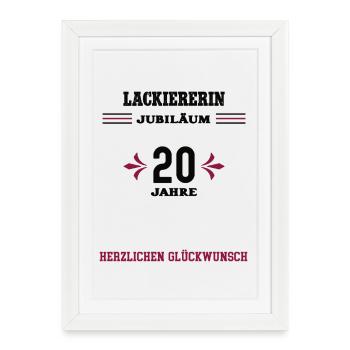 Peintre 20e anniversaire 20e anniversaire de l’atelier de peinture - Affiche encadrée (27 × 37 cm) - blanc - Devant