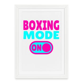 Mode Boxe ON - Artistes martiaux et boxeurs - Affiche encadrée (27 × 37 cm) - blanc - Devant