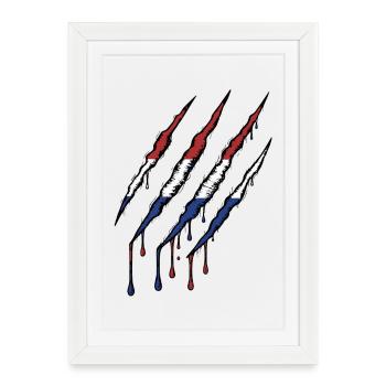 Pays-Bas Griffe Hollande Oranje Marques de Griffure - Affiche encadrée (27 × 37 cm) - blanc - Devant