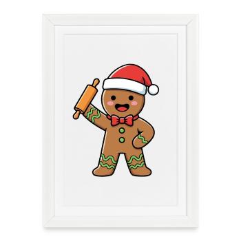 Christmas Baking Winter Humor - Framed poster (27 × 37 cm) - white - Front