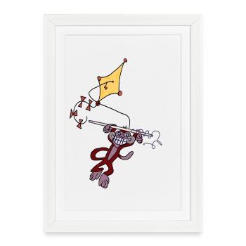 Adventure Monkey - Framed poster (27 × 37 cm) - white - Front