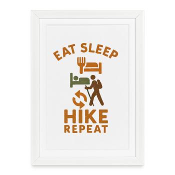 Hiking Hikers - Framed poster (27 × 37 cm) - white - Front