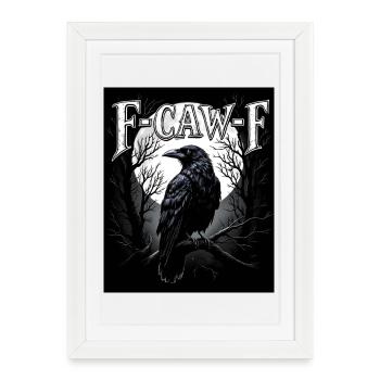 F-Caw-F Raven Moon Gothic - Framed poster (27 × 37 cm) - white - Front