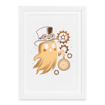Steampunk Ghost Clockwork - Framed poster (27 × 37 cm) - white - Front