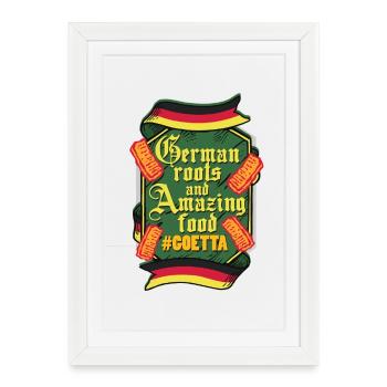 Goetta Wurst : des racines allemandes et une nourriture incroyable - Affiche encadrée (27 × 37 cm) - blanc - Devant