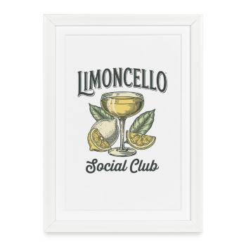 Limoncello Club Vintage - Affiche encadrée (27 × 37 cm) - blanc - Devant