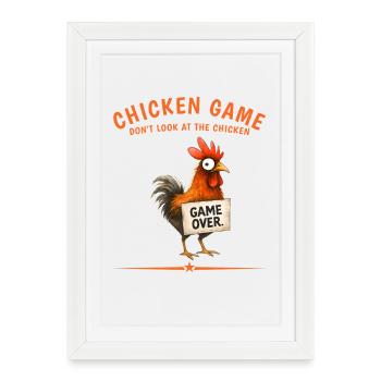 Graphismes de Chicken Game Over - Affiche encadrée (27 × 37 cm) - blanc - Devant