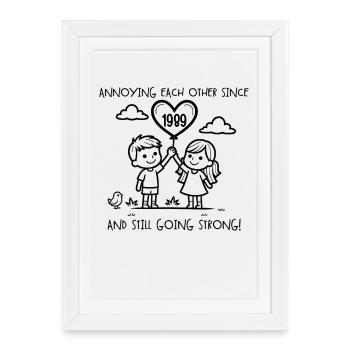Anniversary of mutual harassment since 1989 - Framed poster (27 × 37 cm) - white - Front