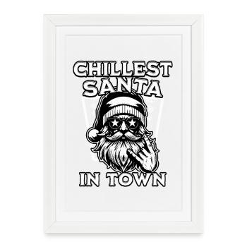 Idée de cadeau du Père Noël pour une ambiance festive - Affiche encadrée (27 × 37 cm) - blanc - Devant