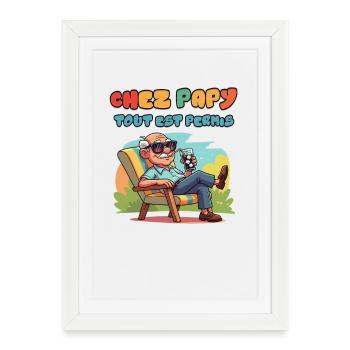 At Grandpa's everything is allowed - Framed poster (27 × 37 cm) - white - Front