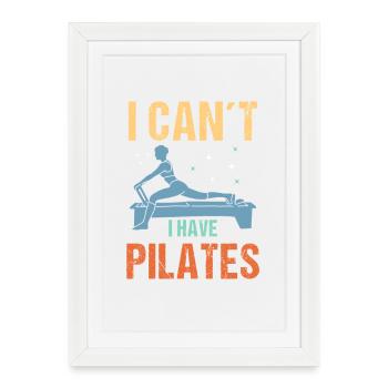 Pilates, Yoga, Fitness, Sports Dictons - Affiche encadrée (27 × 37 cm) - blanc - Devant