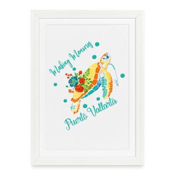Souvenirs de vacances à Puerto Vallarta - Affiche encadrée (27 × 37 cm) - blanc - Devant
