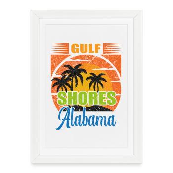 Alabama Gulf Shores Beach Family Vacation  - Framed poster (27 × 37 cm) - white - Front