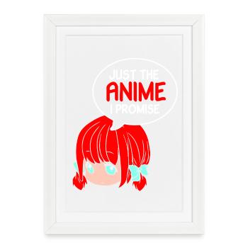 Anime Manga Otaku Kawaii Japon Cosplay Bande dessinée - Affiche encadrée (27 × 37 cm) - blanc - Devant