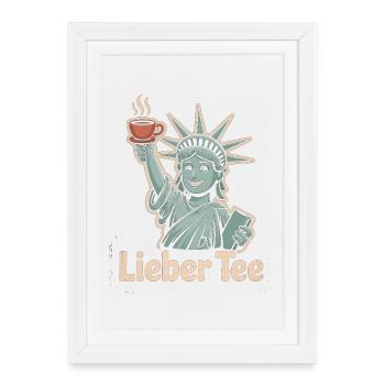 Cher thé Liberty Design - Affiche encadrée (27 × 37 cm) - blanc - Devant