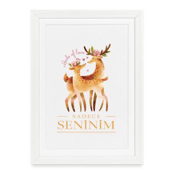 Sadece Senininim (turc) - Je n’appartiens qu’à toi - Affiche encadrée (27 × 37 cm) - blanc - Devant