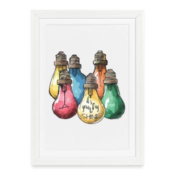 C’est votre jour pour briller – Soyez la lumière ! - Affiche encadrée (27 × 37 cm) - blanc - Devant