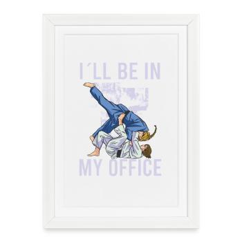 MMA BJJ jiu jitsu Vintage Brazilian Jiu Jitsu - Framed poster (27 × 37 cm) - white - Front