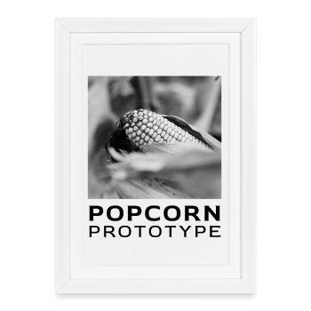 Monochrome corn cob in focus - Framed poster (27 × 37 cm) - white - Front