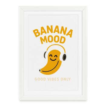 Humeur banane - Affiche encadrée (27 × 37 cm) - blanc - Devant