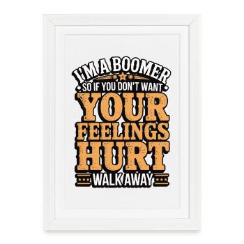 I'm a Boomer Saying Shirt - Framed poster (27 × 37 cm) - white - Front