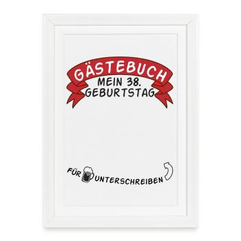 Guestbook My 38th Birthday Gift Idea - Framed poster (27 × 37 cm) - white - Front