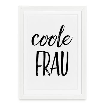 Cool woman - Framed poster (27 × 37 cm) - white - Front