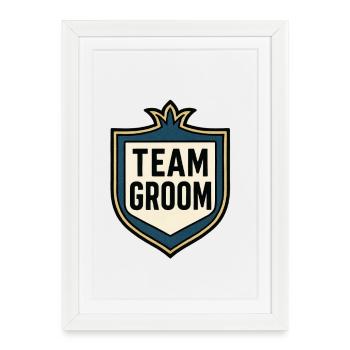 Equipe du Marié - EVG - Mariage - Affiche encadrée (27 × 37 cm) - blanc - Devant