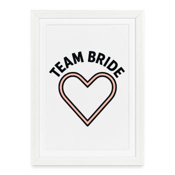 EVJF EVG Equipe de la mariée - TEAM BRIDE - Affiche encadrée (27 × 37 cm) - blanc - Devant