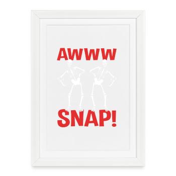 Fracture osseuse Fracture osseuse du squelette d’Halloween - Affiche encadrée (27 × 37 cm) - blanc - Devant