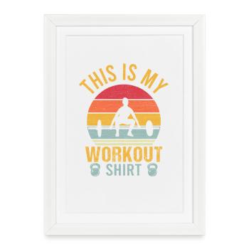 Musculation Fitness Vintage Gym Athlètes Entraînement - Affiche encadrée (27 × 37 cm) - blanc - Devant