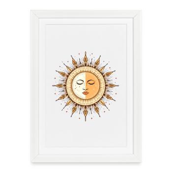 Boho Sun - Framed poster (27 × 37 cm) - white - Front