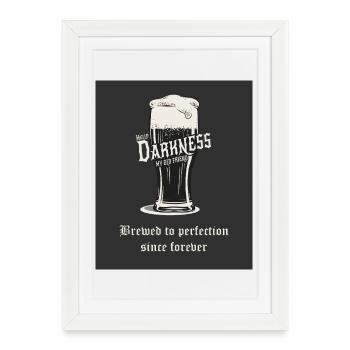 Hello Darkness – Brewed to Perfection - Framed poster (27 × 37 cm) - white - Front