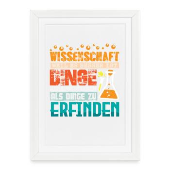Science Scientifique Chimie - Affiche encadrée (27 × 37 cm) - blanc - Devant