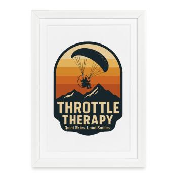 Thérapie par l’accélérateur Aventure en parapente - Affiche encadrée (27 × 37 cm) - blanc - Devant