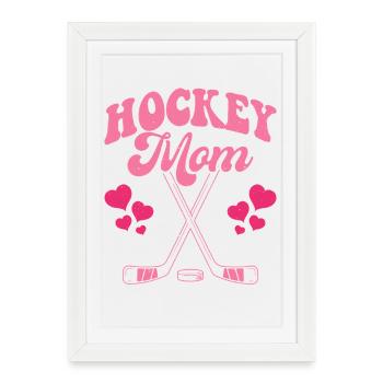 hockey mom - Framed poster (27 × 37 cm) - white - Front