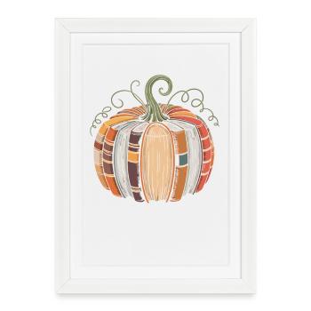 Livre citrouille pour rats de bibliothèque Livres citrouille - Affiche encadrée (27 × 37 cm) - blanc - Devant