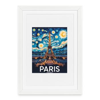 Paris - Framed poster (27 × 37 cm) - white - Front