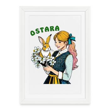 MRS. HARE FLOWER OSTARA - Framed poster (27 × 37 cm) - white - Front