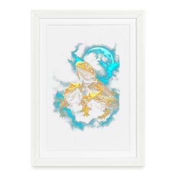 Bearded Dragon Trio - Framed poster (27 × 37 cm) - white - Front