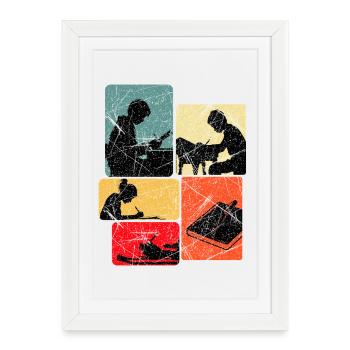 Writer Author Writer Writing Gift - Framed poster (27 × 37 cm) - white - Front