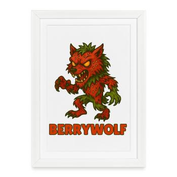 Funny Vegetable Monster – Halloween Fun - Framed poster (27 × 37 cm) - white - Front