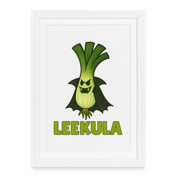 Funny Vegetable Monster – Halloween Fun - Framed poster (27 × 37 cm) - white - Front