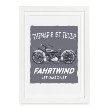 Flux d’air au lieu de la thérapie - Affiche encadrée (27 × 37 cm) - blanc - Devant