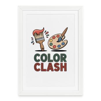 Color Clash – Une palette audacieuse pour les âmes créatives - Affiche encadrée (27 × 37 cm) - blanc - Devant